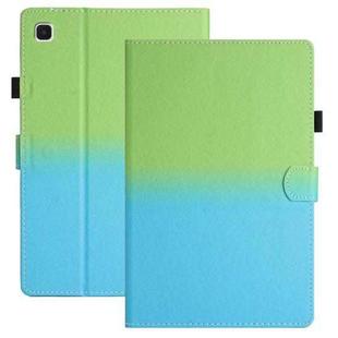 For Samsung Galaxy Tab S6 Lite SM-P610 Stitching Gradient Leather Tablet Case(Green Blue)