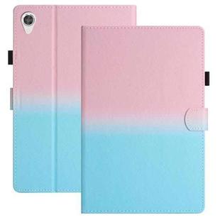 For Lenovo Tab M10 HD Gen 2 Stitching Gradient Leather Tablet Case(Pink Blue)