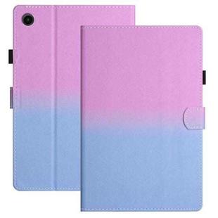 For Lenovo M10 Plus Stitching Gradient Leather Tablet Case(Purple Blue)