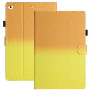 For iPad 9.7 2018/2017 / Air 2 / Air Stitching Gradient Leather Tablet Case(Orange Yellow)