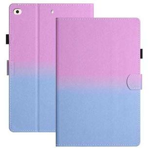 For iPad 9.7 2018/2017 / Air 2 / Air Stitching Gradient Leather Tablet Case(Purple Blue)