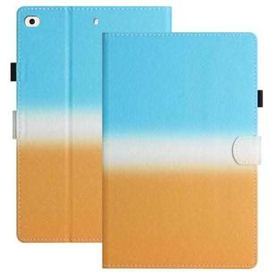 For iPad mini 5 / 4 / 3 / 2 / 1 Stitching Gradient Leather Tablet Case(Blue Orange)