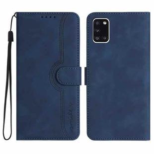 For Samsung Galaxy A31 Heart Pattern Skin Feel Leather Phone Case(Royal Blue)