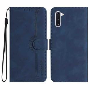 For Samsung Galaxy Note10 4G/5G Heart Pattern Skin Feel Leather Phone Case(Royal Blue)