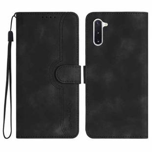 For Samsung Galaxy Note10 4G/5G Heart Pattern Skin Feel Leather Phone Case(Black)