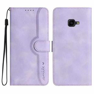 For Samsung Galaxy Xcover 4/4s Heart Pattern Skin Feel Leather Phone Case(Purple)