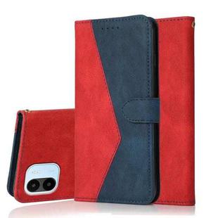 For Xiaomi Redmi A1 Dual-color Stitching Leather Phone Case(Red Blue)