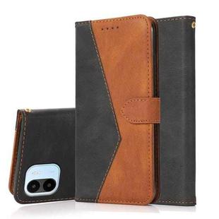 For Xiaomi Redmi A1 Dual-color Stitching Leather Phone Case(Black Brown)