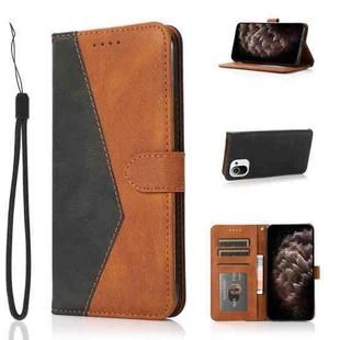 For Xiaomi Mi 11 Lite Dual-color Stitching Leather Phone Case(Black Brown)