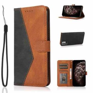 For Xiaomi Redmi Note 10 5G Dual-color Stitching Leather Phone Case(Black Brown)