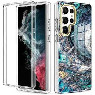 For Samsung Galaxy S23 Ultra 5G 360 Full Body Painted Phone Case(Marble L09)