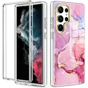 For Samsung Galaxy S23 Ultra 5G 360 Full Body Painted Phone Case(Marble L13)