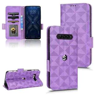 For Xiaomi Black Shark 4 / 4 Pro Symmetrical Triangle Leather Phone Case(Purple)