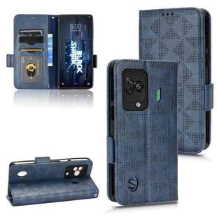 For Xiaomi Black Shark 5 Symmetrical Triangle Leather Phone Case(Blue)