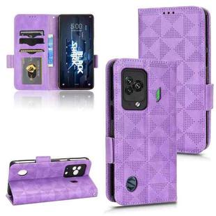 For Xiaomi Black Shark 5 Symmetrical Triangle Leather Phone Case(Purple)