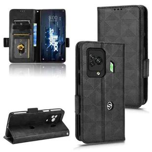 For Xiaomi Black Shark 5 Pro Symmetrical Triangle Leather Phone Case(Black)