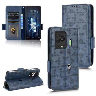 For Xiaomi Black Shark 5 Pro Symmetrical Triangle Leather Phone Case(Blue)