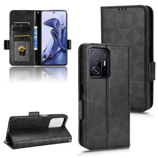 For Xiaomi 11T / 11T Pro Symmetrical Triangle Leather Phone Case(Black)