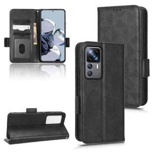 For Xiaomi 12T Pro Symmetrical Triangle Leather Phone Case(Black)