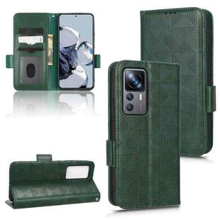 For Xiaomi 12T Pro Symmetrical Triangle Leather Phone Case(Green)