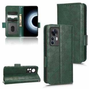 For Xiaomi 12T Symmetrical Triangle Leather Phone Case(Green)