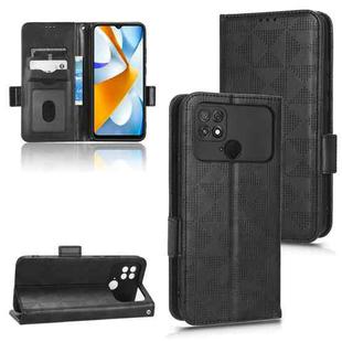 For Xiaomi Poco C40 Symmetrical Triangle Leather Phone Case(Black)