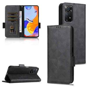For Xiaomi Redmi Note 11 Pro Global Symmetrical Triangle Leather Phone Case(Black)