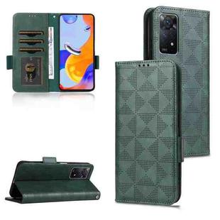 For Xiaomi Redmi Note 11 Pro Global Symmetrical Triangle Leather Phone Case(Green)