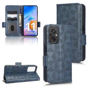 For Xiaomi Redmi 11 Prime 4G Symmetrical Triangle Leather Phone Case(Blue)