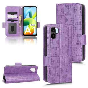 For Xiaomi Redmi A1 Symmetrical Triangle Leather Phone Case(Purple)