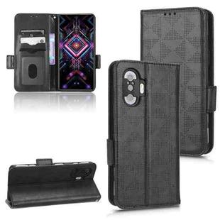 For Xiaomi Redmi K40 Gaming / Poco F3 GT Symmetrical Triangle Leather Phone Case(Black)