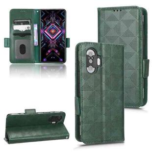 For Xiaomi Redmi K40 Gaming / Poco F3 GT Symmetrical Triangle Leather Phone Case(Green)