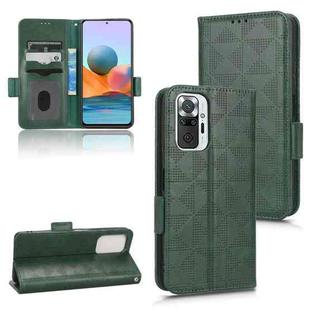 For Xiaomi Redmi Note 10 Pro 4G / Pro Max 4G Symmetrical Triangle Leather Phone Case(Green)