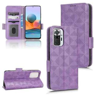 For Xiaomi Redmi Note 10 Pro 4G / Pro Max 4G Symmetrical Triangle Leather Phone Case(Purple)