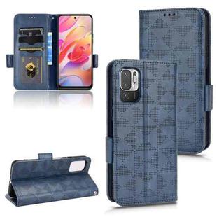 For Xiaomi Redmi Note 10 JE Symmetrical Triangle Leather Phone Case(Blue)