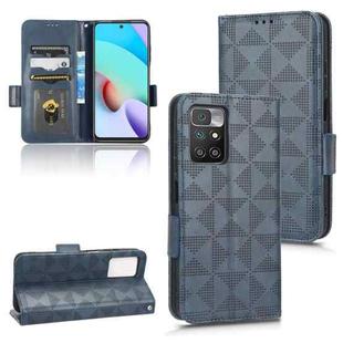 For Xiaomi Redmi 10 5G / Note 11E Symmetrical Triangle Leather Phone Case(Blue)