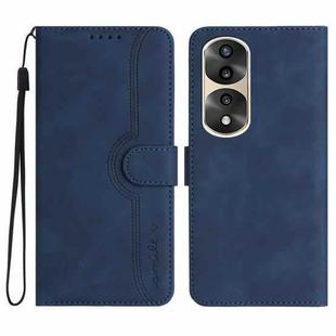 For Honor 70 Pro/70 Pro+ Heart Pattern Skin Feel Leather Phone Case(Royal Blue)