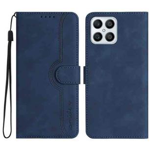 For Honor X8 4G/X30i/Play6T Pro Heart Pattern Skin Feel Leather Phone Case(Royal Blue)