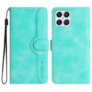 For Honor X8 4G/X30i/Play6T Pro Heart Pattern Skin Feel Leather Phone Case(Light Blue)