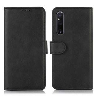 For Sony Xperia 1 V Cow Texture Leather Phone Case(Black)