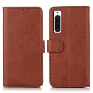 For Sony Xperia 10 V Cow Texture Leather Phone Case(Brown)