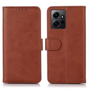 For Xiaomi Redmi Note 12 4G Global Cow Texture Leather Phone Case(Brown)
