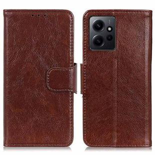 For Xiaomi Redmi Note 12 4G Global Nappa Texture Leather Phone Case(Brown)
