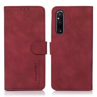 For Sony Xperia 1 V KHAZNEH Matte Texture Leather Phone Case(Red)