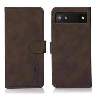For Google Pixel 7a KHAZNEH Matte Texture Leather Phone Case(Brown)