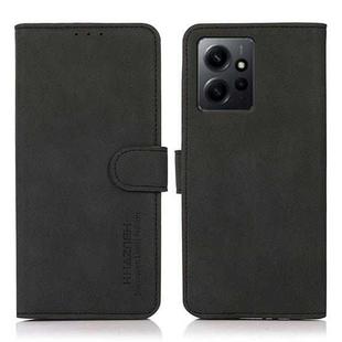 For Xiaomi Redmi Note 12 4G Global KHAZNEH Matte Texture Leather Phone Case(Black)