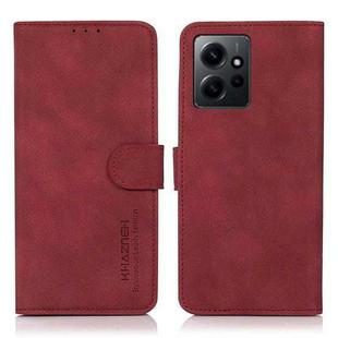 For Xiaomi Redmi Note 12 4G Global KHAZNEH Matte Texture Leather Phone Case(Red)