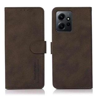 For Xiaomi Redmi Note 12 4G Global KHAZNEH Matte Texture Leather Phone Case(Brown)