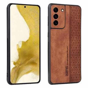 For Samsung Galaxy S21+ 5G AZNS 3D Embossed Skin Feel Phone Case(Brown)