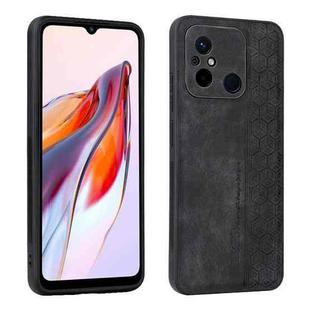 For Xiaomi Poco C55 / Redmi 12C / 11A AZNS 3D Embossed Skin Feel Phone Case(Black)